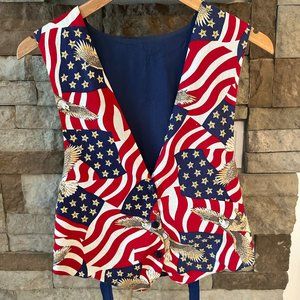 American Flag Eagle Vest Small